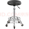 滑轮椅实验室椅子 加高美容凳圆凳酒吧凳大工凳升降旋转滑轮椅子发廊家用凳子电脑椅 200型 黑色 铁轮加高款 官方标配 实拍图