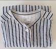 无印良品（MUJI）男式 无侧缝泡泡纱短袖睡衣男士家居服套装男款夏季纯棉全棉 深藏青色条纹 S 实拍图