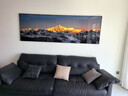 墨派客厅装饰画现代简约沙发背景墙壁画背有靠山超大尺寸横幅山水挂画 日照金山B款 240x80cm(适合3米沙发)晶瓷 实拍图