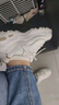 斯凯奇小白熊|透气情侣增高厚底百搭小白鞋女复古休闲老爹鞋男运动鞋 实拍图