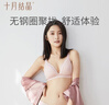 十月结晶 孕妇内衣女聚拢哺乳文胸怀孕期喂奶专用上开扣文胸紫格 L码 实拍图