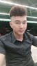 啄木鸟【棉弹抗皱】衬衫男秋季商务休闲男士棉质正装上衣衬衣男黑色40 实拍图