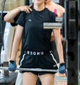asics亚瑟士童装夏季男女儿童吸湿速干飓风秒干柔软舒适凉感短袖T恤 黑色-短裤 170 cm 实拍图