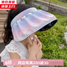槿城儿童防晒帽子渐变色发箍贝壳帽防紫外线夏季沙滩遮阳空顶太阳帽 儿童彩虹-蓝紫 均码 实拍图