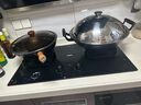 陆铁陆川铁锅生铁铸铁锅加厚家用炒菜锅无涂层不粘锅燃气适用大铁锅 双耳圆底 40cm （带盖铲）已开锅 实拍图