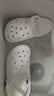 卡骆驰crocs洞洞鞋贝雅男鞋女鞋轻便耐磨一脚蹬拖鞋休闲鞋|10126 白-100 37 /38(230mm) 实拍图