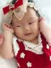 牧余0--3岁婴儿发带女宝宝护囟门帽头花发饰新生儿发箍周岁头饰蝴蝶结 红色皇冠【一个装】 实拍图