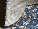 春织中老年人纯棉V领开衫无袖背心妈妈吊带可外穿打底宽松大码薄汗衫 雾丝蓝 L 实拍图
