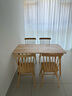 中伟加厚实木餐桌2025新款小户型餐桌餐厅食堂家用4人1.2*0.7米桌+4椅 实拍图