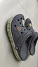 卡骆驰crocs洞洞鞋贝雅卡骆班轻便耐磨一脚蹬休闲鞋|205089 石板灰/青柠绿-0GX 37 /38(230mm) 实拍图