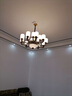 灯尉仕客厅吊灯新中式全屋灯具套餐轻奢大气餐厅灯复式楼别墅中国风灯饰 6头-配全光谱三色光源 实拍图