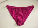 金三塔女士内裤桑蚕丝真丝性感低腰内裤NZF4D206 紫玫红 1条 M 实拍图