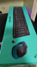 罗技（Logitech）MK275 键鼠套装 无线键鼠套装 办公键鼠套装 全尺寸 商务键鼠套装 带无线2.4G接收器 黑蓝色 实拍图