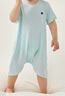 babycare山茶花宝宝爬服春夏连体衣包屁衣新生婴儿衣服 海盐蓝 80cm  实拍图
