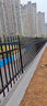 锌钢围墙围栏工厂小区铝合金铁艺外墙工厂隔离学校防护栏杆栅栏 双横杆 实拍图