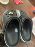 卡骆驰（crocs）洞洞鞋男鞋女鞋 25夏季新款运动鞋平底沙滩鞋透气情侣凉鞋拖鞋子 热推款-黑白配-现货速发 41-42 (260mm) 实拍图