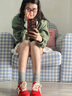CAMILA KSENIA官网小c&k德训鞋女2025新款夏季运动鞋百搭平底板鞋真皮阿甘鞋子 红色 37 实拍图