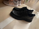 百丽打孔透气休闲皮鞋男夏季真皮缓震按摩商务鞋A1111BM3 黑色系带A1111 41 (255mm) 实拍图