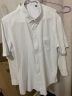 红豆Hodo 男士商务休闲正装纯色短袖衬衣 职业装短袖衬衫 白色40 实拍图