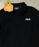 FILA 斐乐官方女子针织连衣裙时尚修身POLO领短袖裙子 正黑色-BK M (165) 84A 实拍图