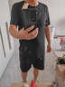 361°运动套装男夏季跑步短袖基础舒适速干健身训练衣服 【男款】超级黑/超级黑 L 实拍图