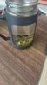 玻璃水杯商务杯大容量男女生带盖泡茶饮水礼品杯家用把手杯 黑色 500ml 1只 实拍图
