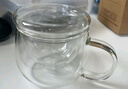 富光花茶杯 男女士茶水分离杯子 双层办公泡茶玻璃杯带把高硼硅水杯 实拍图