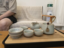 琦轩源米黄汝窑功夫茶具套装陶瓷茶壶盖碗茶杯茶盘轻奢高档家用喝茶中式 实拍图