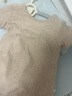 nest designs婴儿竹丽尔短袖连体衣爬服和尚春夏新生儿宝宝包屁衣 暖香褐 80cm （建议73-82cm） 实拍图