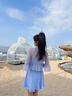 津炳胜泳衣女夏季性感连体仙气游泳衣遮肚显瘦海边度假防晒套装大码泳装 蓝紫色泳衣【罩衫+泳衣+底裤】 均码 【建议75-120斤】 实拍图