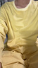 蕉内（Bananain）棉棉305H男女士睡衣睡裤纯棉情侣家居服套装春秋季长袖长裤不闷汗 【女士】豆黄 XL 实拍图