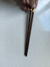 美厨（maxcook）筷子木筷 儿童筷分色筷天然家用鸡翅木筷 金福圆筷子2双MCK8876 实拍图