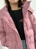 （反季清货）2025冬季新款宽松小个子羽绒服女韩版连帽外套 粉色 M 实拍图