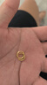 周大福 简约 足金黄金耳环(工费120)约1.3g EOF153 实拍图