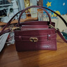 CHARLES&KEITH鳄鱼纹凯莉包手提斜挎婚包包女包生日礼物CK2-50270880-1 Burgundy葡萄酒红色 S 实拍图