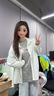 小野和子【关晓彤同款】防晒衬衫宽松夏季新款冰丝防晒衣时尚防晒服轻薄 【轻薄抗皱】云纱白 L 偏小尺码建议拍大一码 实拍图
