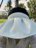 MISSION UV黑胶防晒帽女遮阳帽太阳帽贝壳空顶帽夏季遮脸防紫外线大帽檐帽子 实拍图