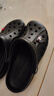 卡骆驰crocs洞洞鞋贝雅男鞋女鞋轻便耐磨一脚蹬拖鞋休闲鞋|10126 黑色-001 43 (270mm) 实拍图