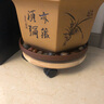 隆上隆 实木阳台花架花盆托架万向轮移动托盘室内外盆景架 LS-063圆形原木色 实拍图
