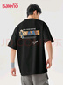 班尼路（Baleno）2025新款国潮短袖男夏季重磅纯棉t恤男士五分袖宽松透气上衣男款 实拍图