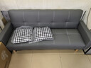 网红猫抓皮可折叠沙发床小户型多功能双人午休懒人小沙发出租屋 浅灰色猫爪皮款 200cm 含扶手 两抱枕8个沙发脚 实拍图