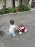 kidpop婴儿学步车多功能实木手推车可调速防侧翻儿童玩具周岁礼物复古红 实拍图