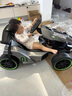 萨玛特儿童电动卡丁车可坐大人男女宝宝小孩可驾驶四轮遥控玩具车可充电 骑士灰：12V电瓶+遥控+蓝牙音乐 可伸缩调节 实拍图