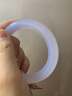 墨石斋 玉手镯天然少女款玛瑙玉髓手镯紫罗兰色A货冰种细条原色冰真品圆条白色细款送女生女友老婆 内径56-57【适合95-105斤】 实拍图