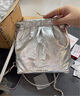 CHARLES&KEITH迷你菱格流浪包单肩斜挎双肩包包女包生日礼物CK2-60782390 Silver银色 S 实拍图