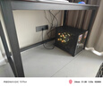 甄严选电脑桌台式家用电竞游戏桌双人办公台书桌简约书房学习桌写字桌子 加厚碳纤纹理-120CM【店长主推】 实拍图