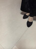 卓妮拉（ZHUOnILA）真皮高跟防水台粗跟厚底透气凉鞋女黑色镶钻包头旗袍走秀百搭凉鞋 黑色7CM 36 实拍图