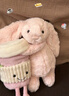 Jellycat害羞粉色邦尼兔动物毛绒玩偶安抚公仔娃娃生日婚礼礼物 粉红色 H31 X W12 CM 实拍图