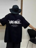 鲁雅尔美式高街纯棉短袖t恤男夏季潮牌vintage半截袖潮流痞帅体恤上衣服 黑色 XL 【建议120-140斤】 实拍图