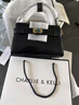 CHARLIE&KELLI CK品牌轻奢包包女包鳄鱼纹凯莉包2025新款手提斜挎包女生日礼物 黑色【京仓配送 赠品牌礼袋】 实拍图